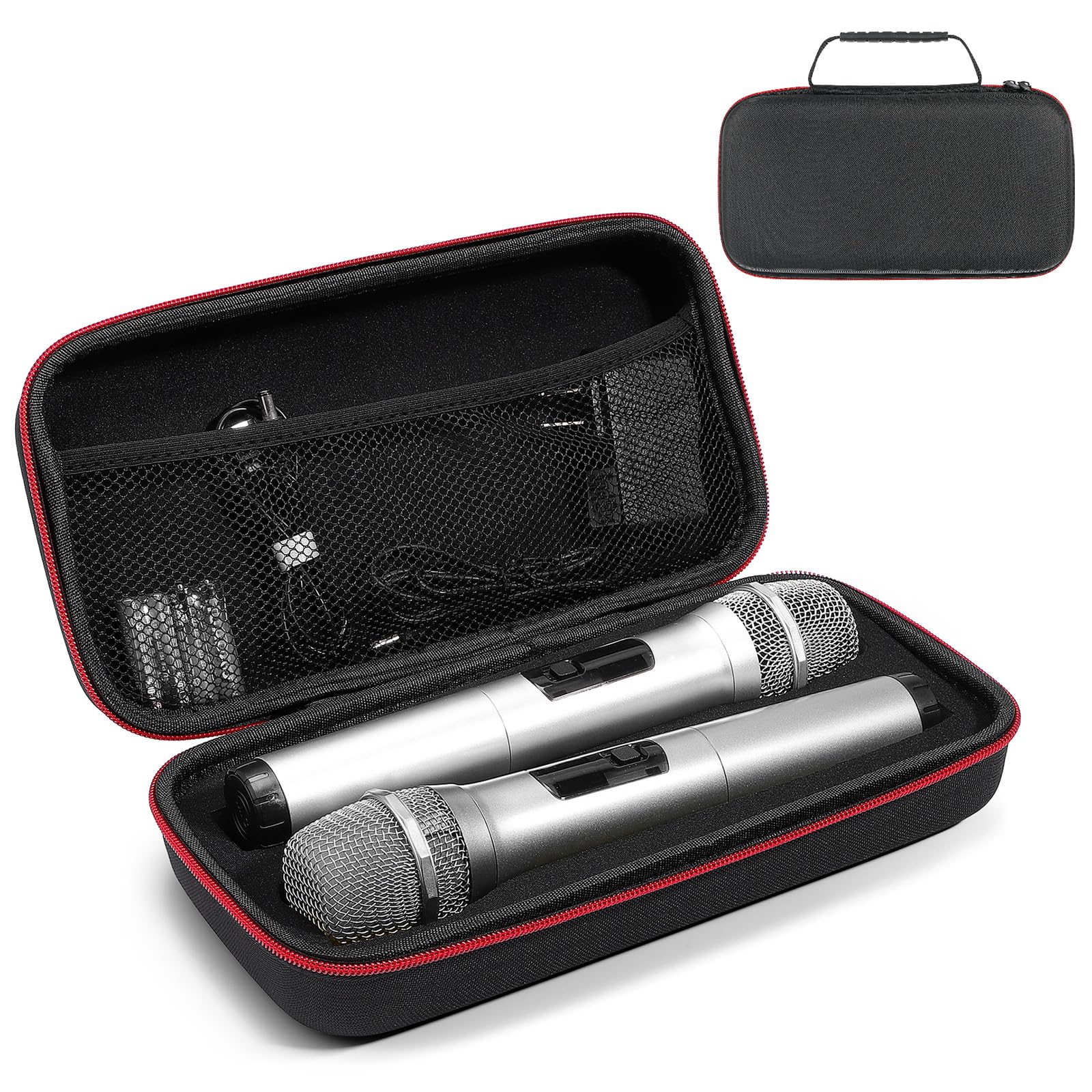 Milisten Mikrofon Tasche for JBL: Partybox Mikrofontasche Wireless Mikrofon kabellos Mikrofonkoffer Mic Box Kabellose Mikrofon-Hülle, Tragetasche für Outdoor-Reisen, Kabellose-30 * 15CM (Nur Tasche)