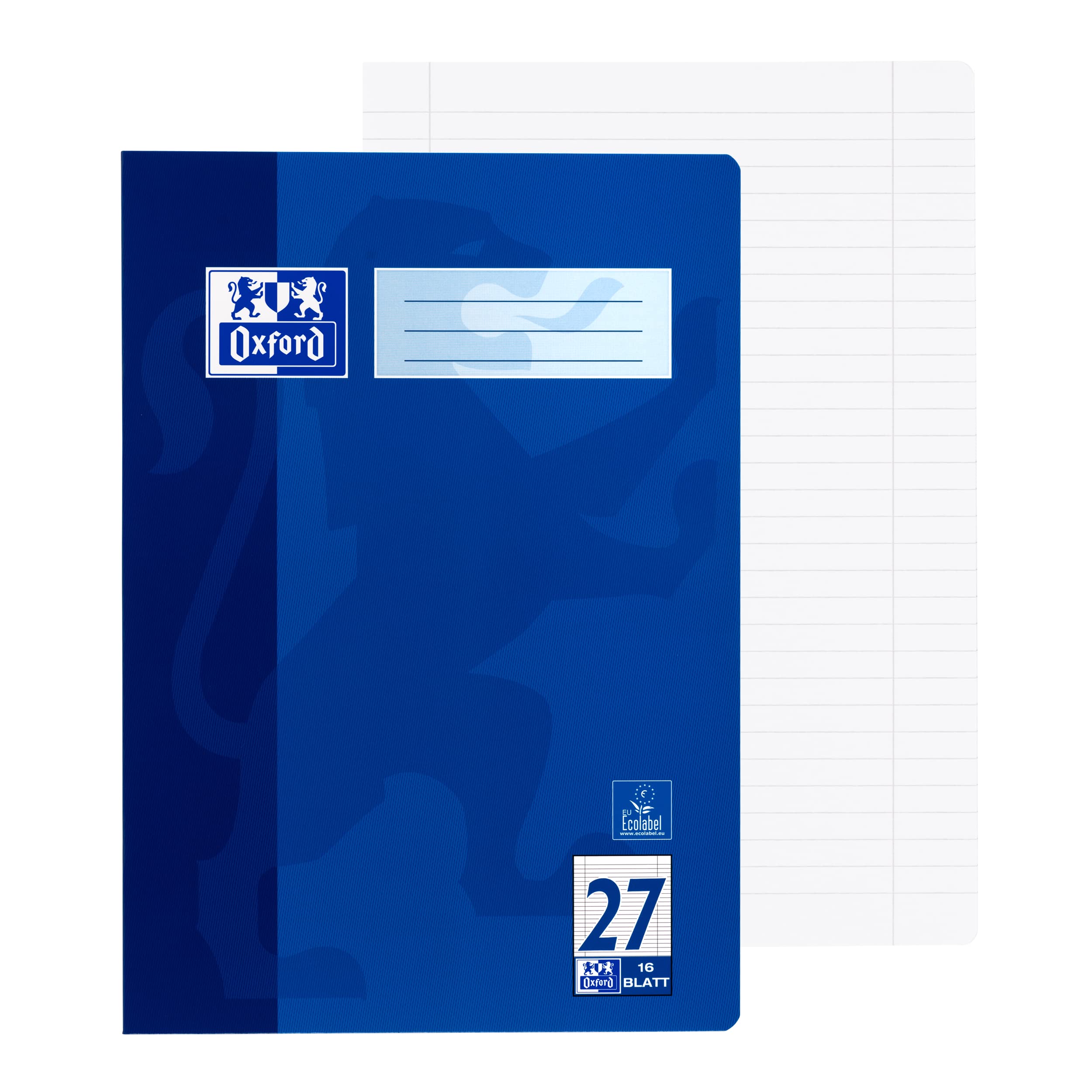 Oxford Exercise Book A4 16 Sheets Line Style 27 Lined Pack of 10, darkblue - Image 3