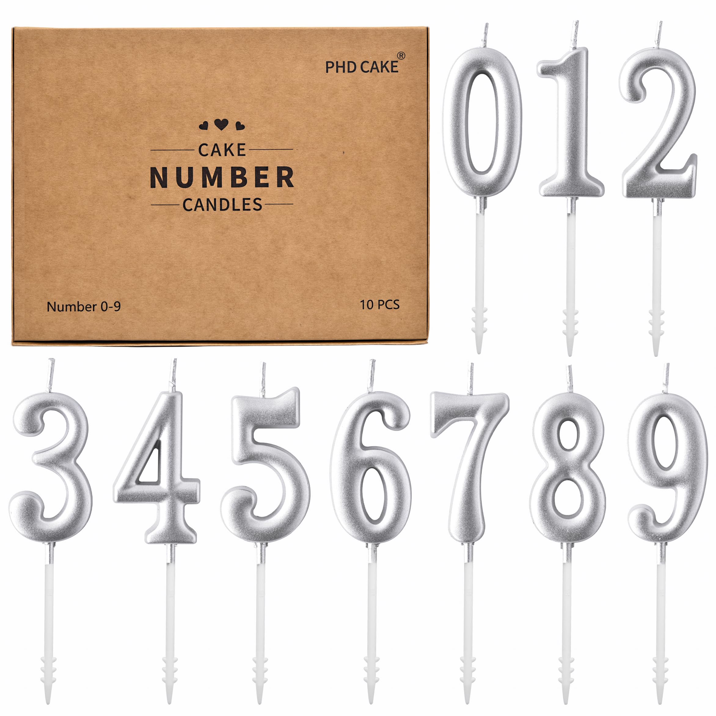 Champagne Gold Number Candles - Birthday Cake Decorations -8 Champagne Gold Number Candles - Birthday Cake Decorations -8