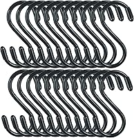 Vista 9 de Ganchos en S blancos, gancho en S recubierto de vinilo de 3 pulgadas para plantas colgantes, paquete de 10 ganchos antideslizantes y resistentes