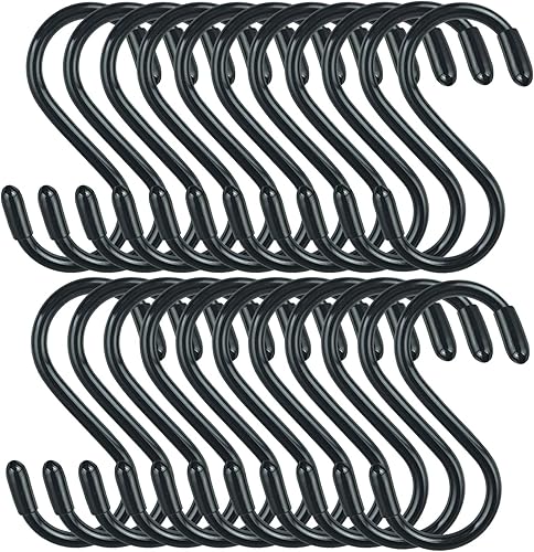 Miniatura 9 de Ganchos en S blancos, gancho en S recubierto de vinilo de 3 pulgadas para plantas colgantes, paquete de 10 ganchos antideslizantes y resistentes