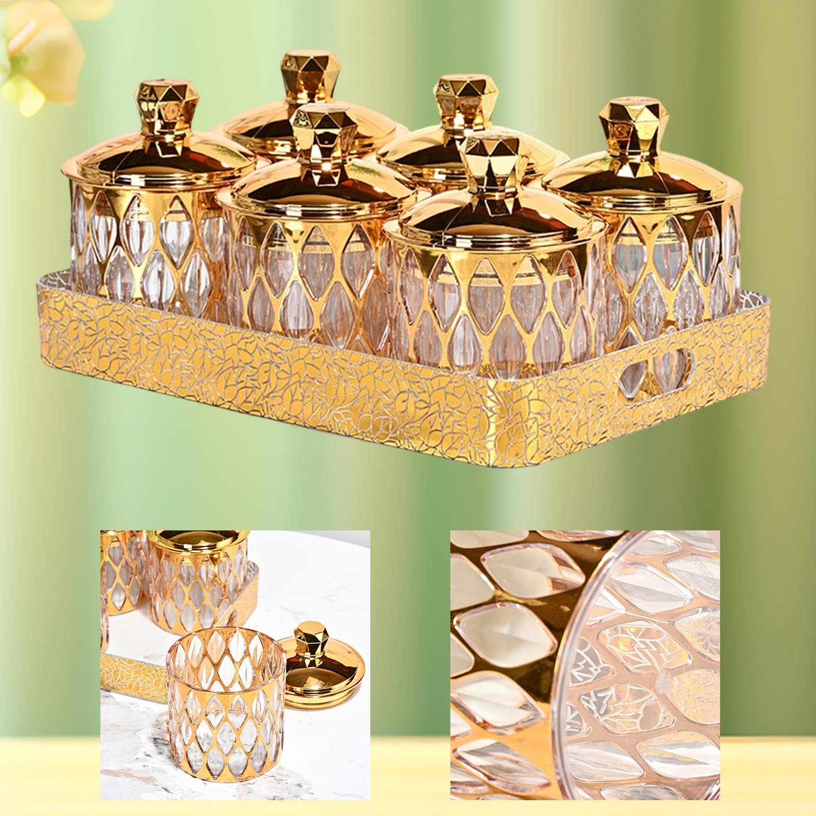 LOVIVER Bocaux de rangement de cuisine hermétiques, multifonctionnels et décoratifs, pour sucre, café, condiments, noix et fruits secs.