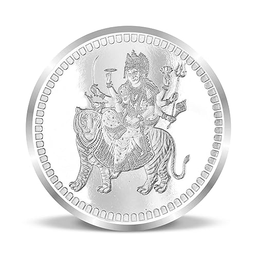 Precious Moments BIS Hallmarked Silver Coin Goddess Durga 10 gm 999 Pure