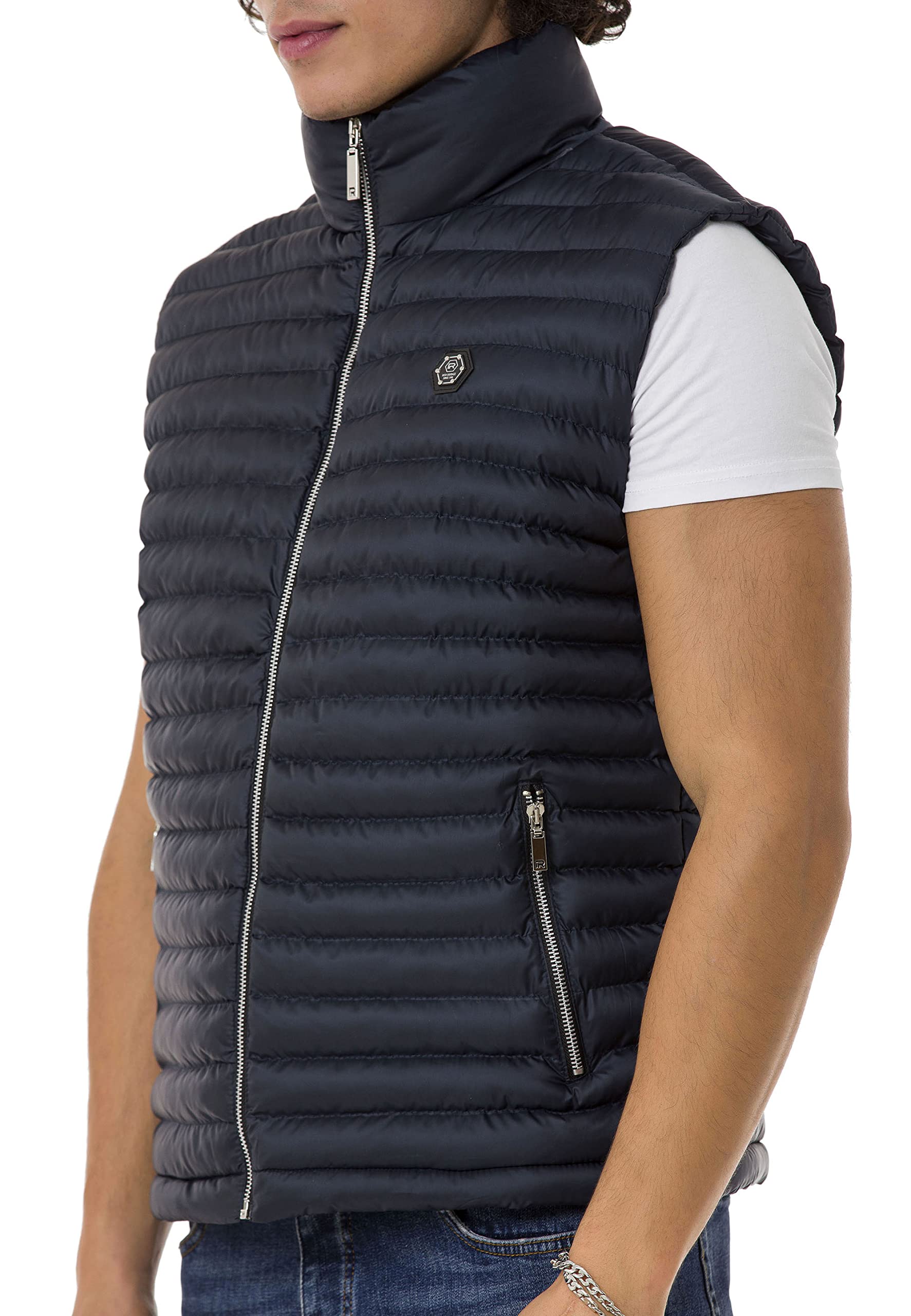 Red Bridge - Chaleco para hombre con cuello alto