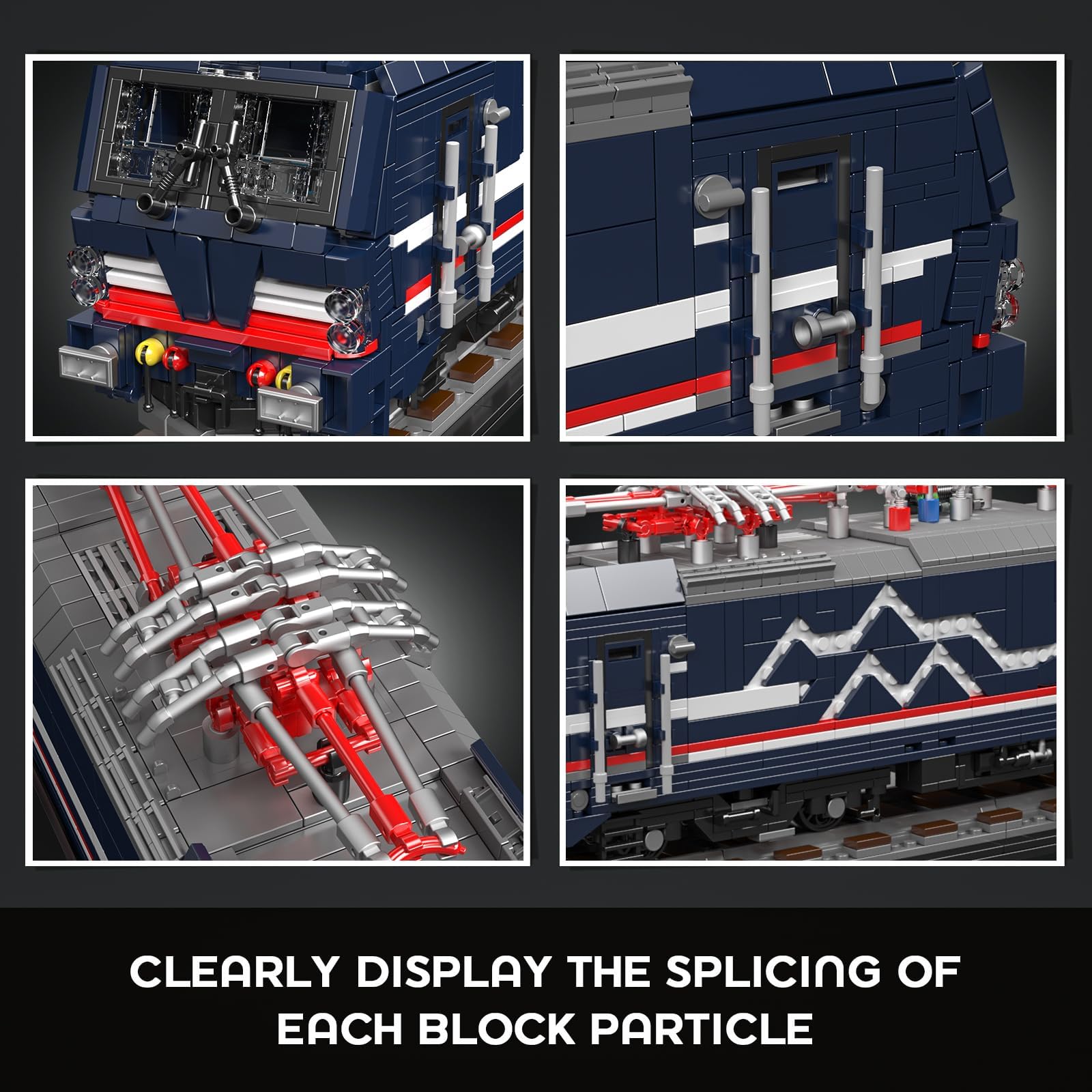 Mould King 12045 Vectron MS - Set di costruzione di locomotiva elettrica, 3.072 pezzi, modello motorizzato con tracciato di visualizzazione, APP e progetto di assemblaggio meccanico telecomandato per