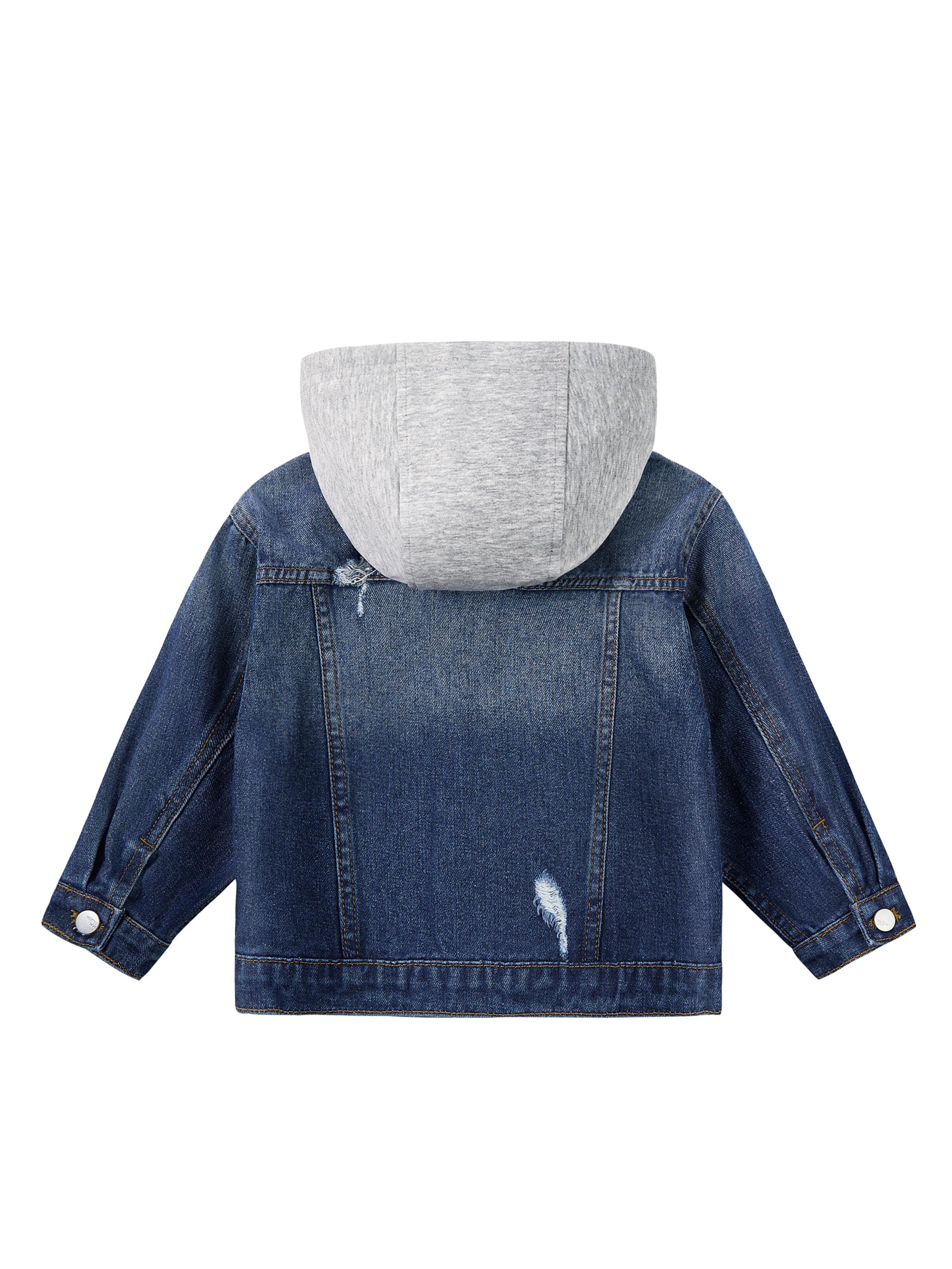 Volunboy Chaqueta Vaquera Niños Desmontable Capucha, Azul Mezclilla Jacket Abrigo 2-8 Años