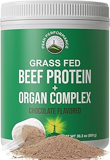 Grass Fed Beef Protein Powder + Organ Complex. Lactose Free Great Tasting Beef Protein Isolate. Animal Based Non Dairy No Whey Paleo Carnivore Supplement for Muscle Building. Chocolate Flavor