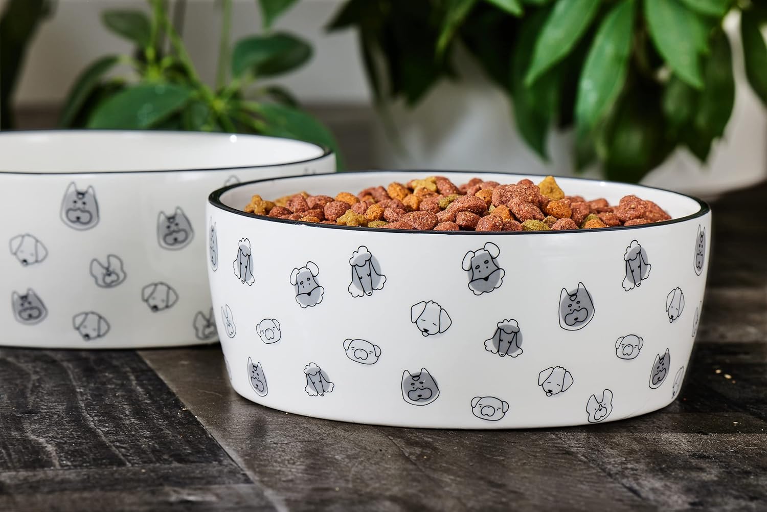 Dog Face Ceramic Pet Bowl