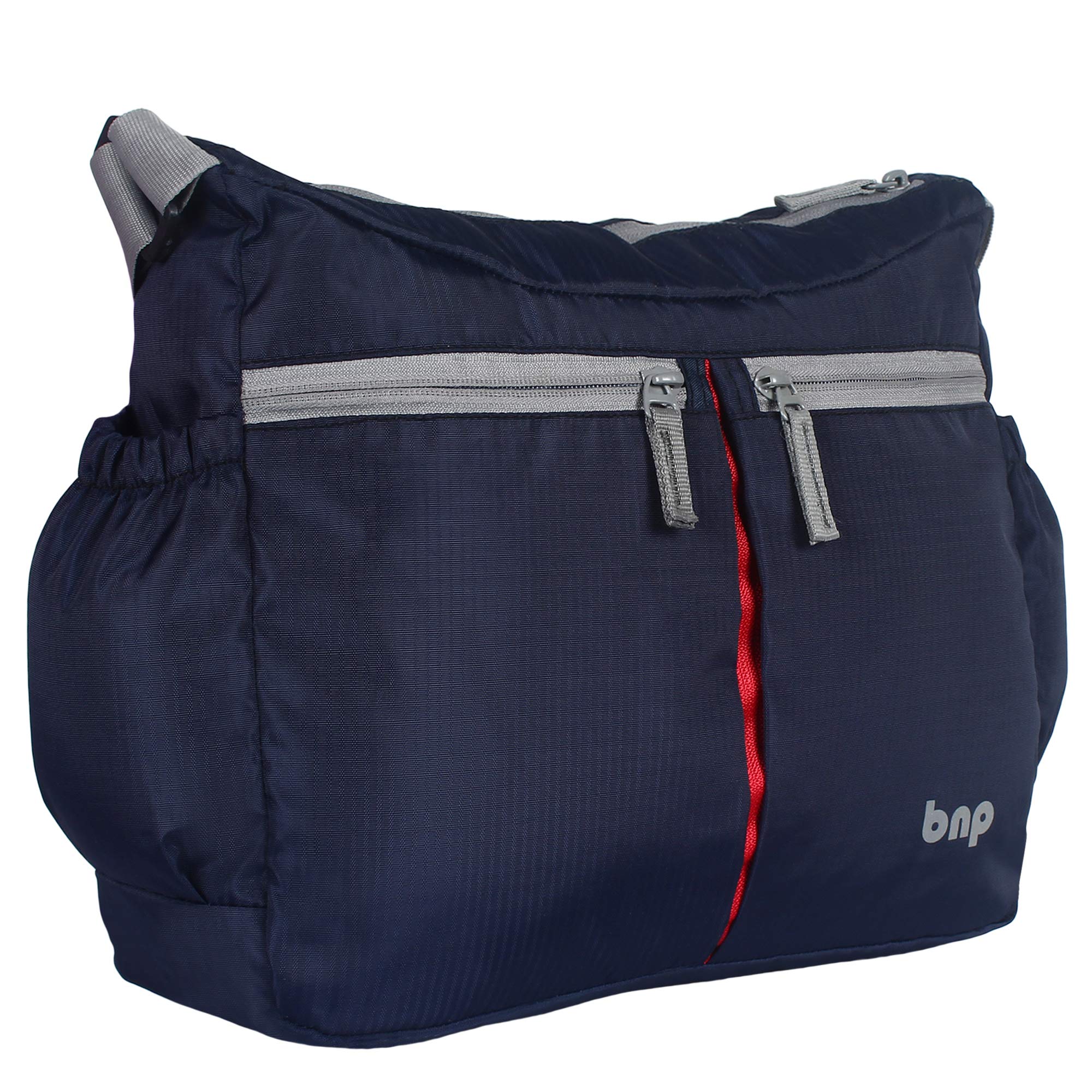 Bags N Packs Modern Stylish Polyester Casual Smart Crossbody Sling Bag for Men/Women/Boy/Girls (Navy Red) (B085W2QBBF) Amazon Price History, Amazon Price Tracker