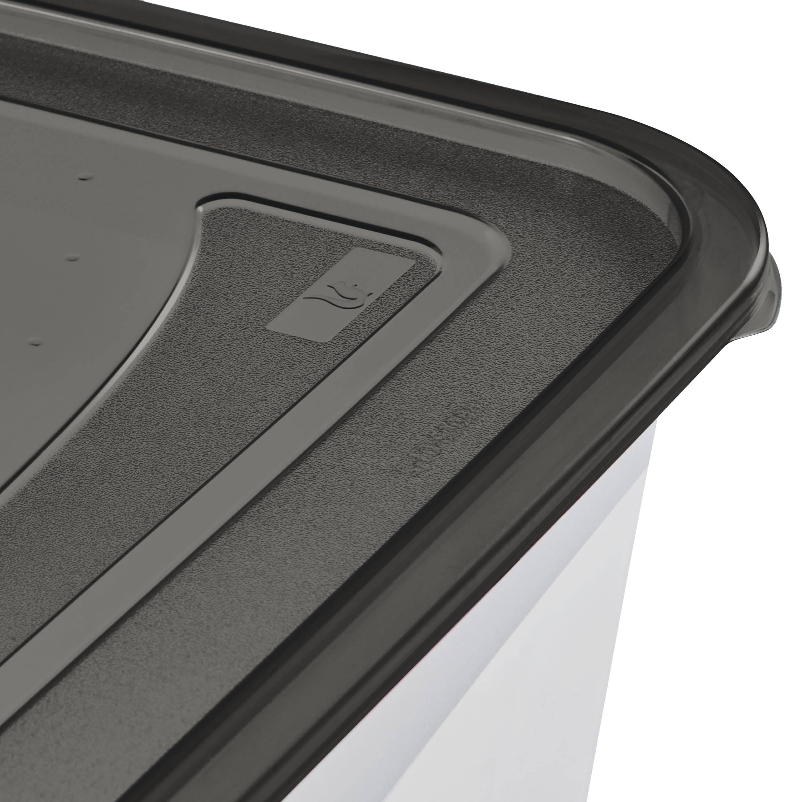 keeeper Fredo Set de 5 cajas con tapa para alimentos, 5 x 0,5 L, Gris cristal (Transparente) (Paquete de 6)