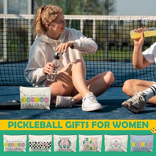 Miniatura 7 de bolsa de maquillaje Bolsa de cosméticos de deportes, Pickleball colorido