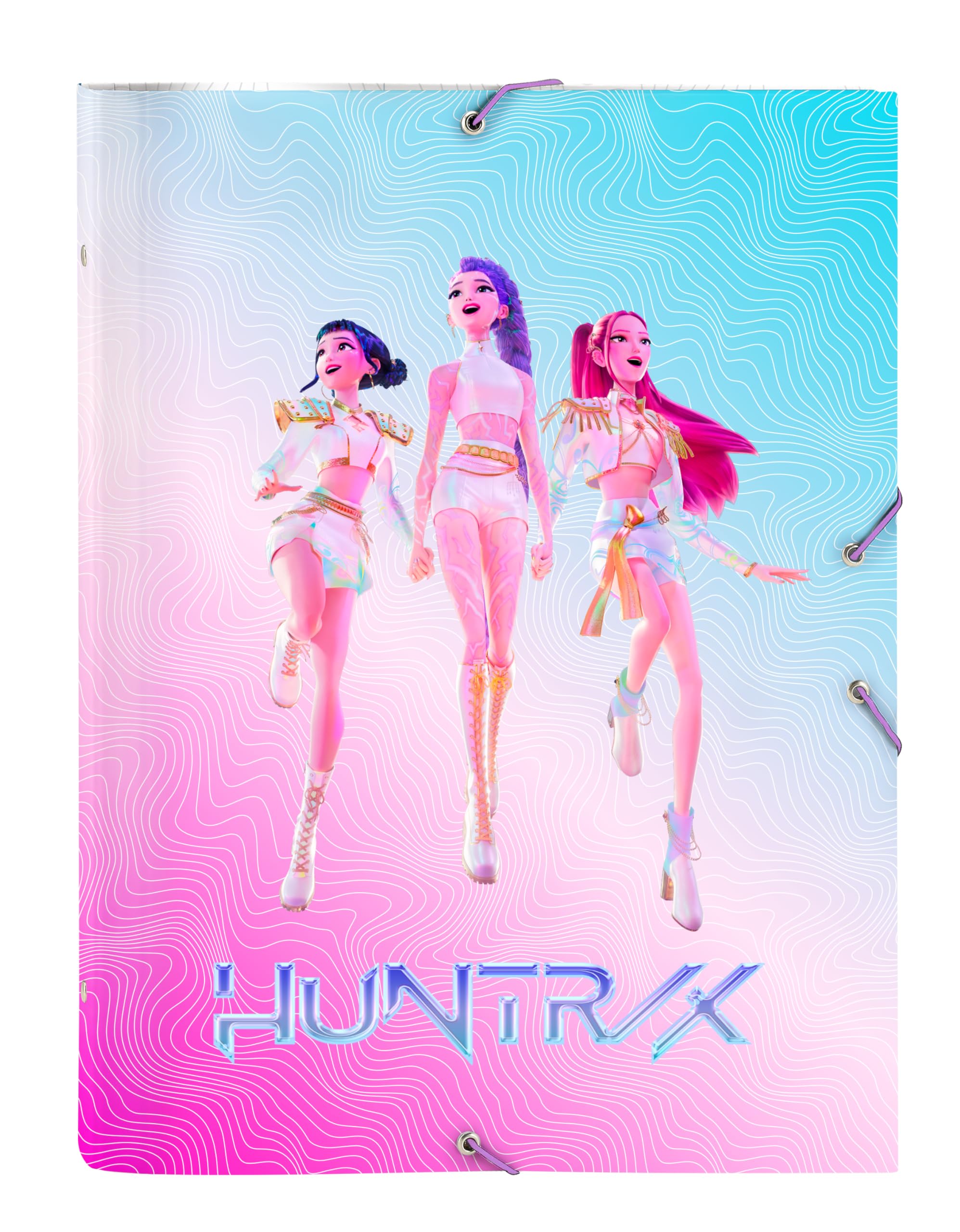 K-POP Demon Hunters – Stationery – Folder Folio Sorter, Ideal for Children of Different Ages, Comfortable and Versatile, Resistance, 26 x 36.5 cm