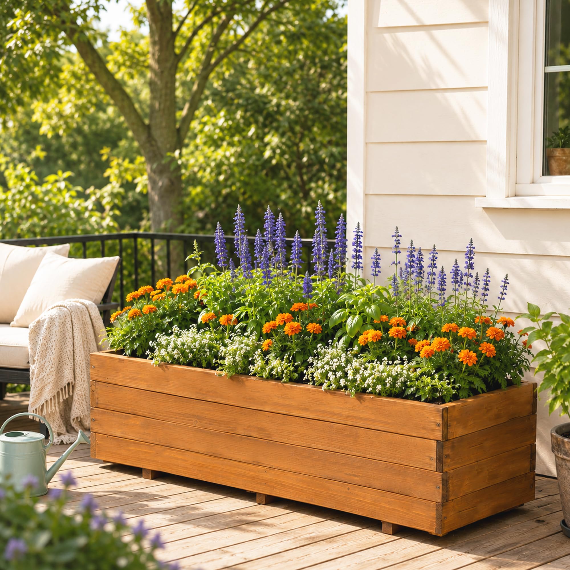 Fir Wood Raised Garden Bed - Tomato Planter -8