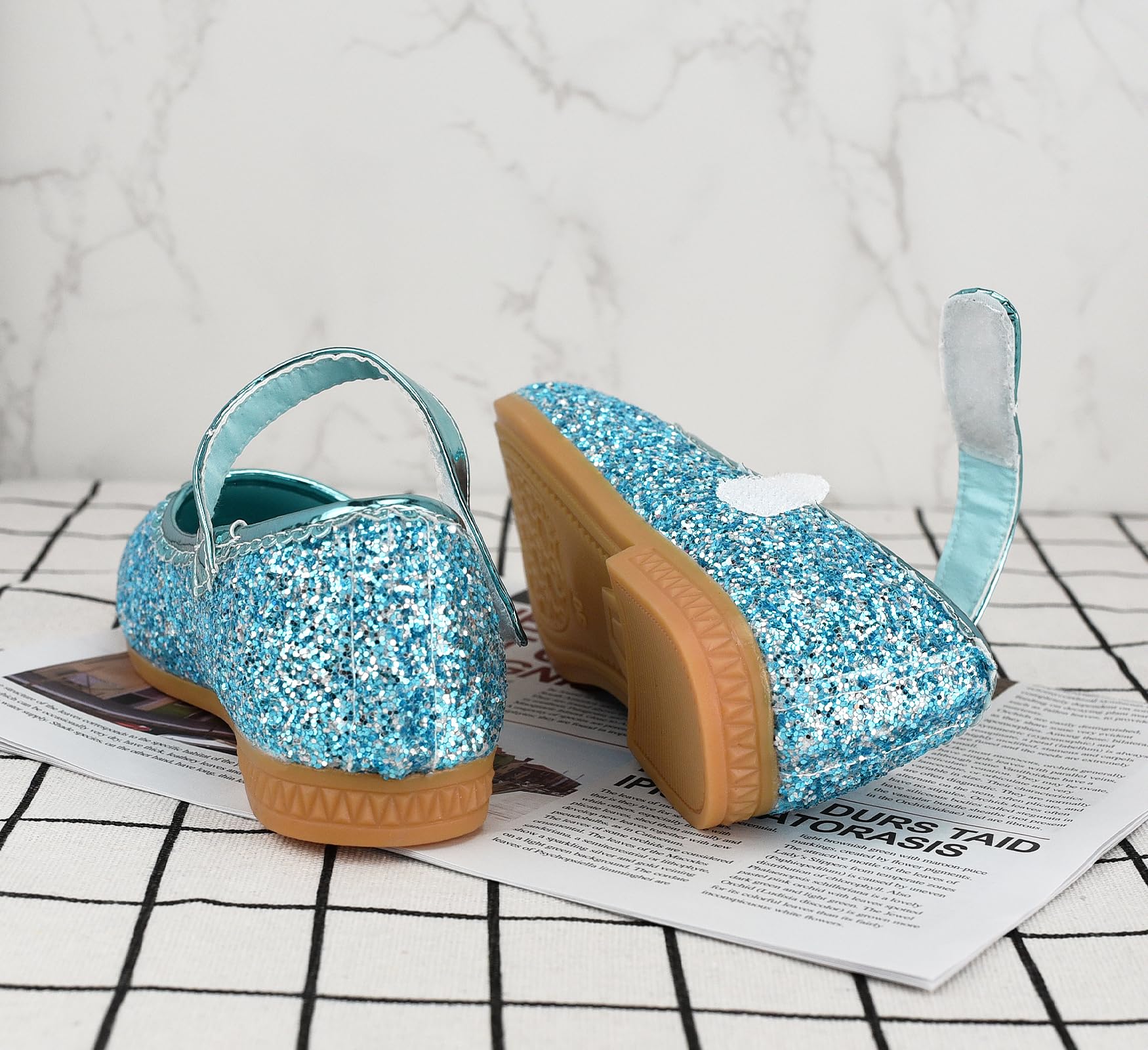 Zapatos Princesa Glitterate para Niña, Zapatos Cosplay con Lentejuelas Elegantes para Fiesta Ceremonia