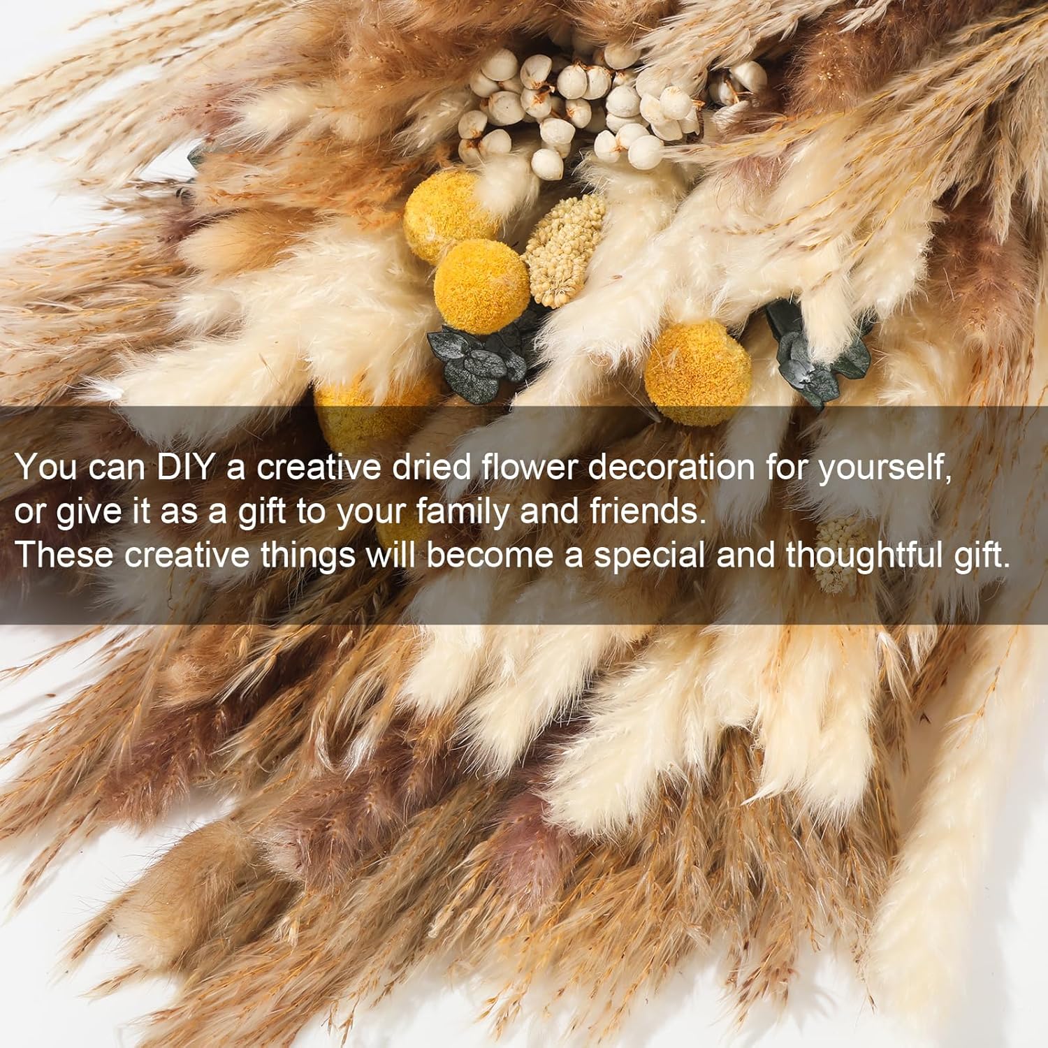 149 Pcs Dried Pampas Grass Decor Dining Table Centerpiece with 2 Pcs 6.3in Vase DIY Boho Decor Natural Dried Pampas Grass for Home Decor Birthday Party Thanksgiving Christmas Weddings Decor