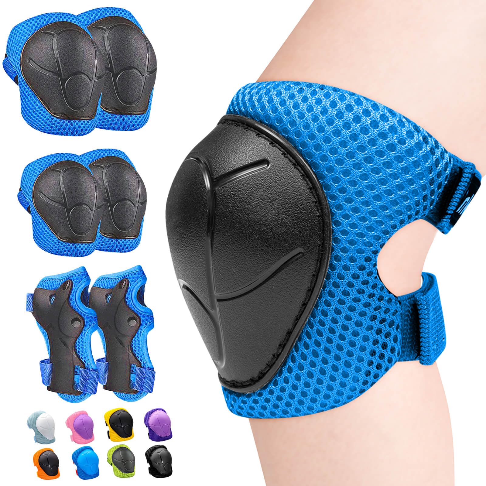 Inkidio Knee Pads for Kids Unicorn Protective Gear Set Knee Pads and Elbow Pads Set with Wrist Guard for Girls Boys Roller Skates Inline Skatings Scooter Cycling Bike Skateboard