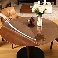 Vista 16 de ETECHMART - Protector de mesa de PVC transparente, mantel rectangular de plástico para escritorio, protector de mesa impermeable de vinilo