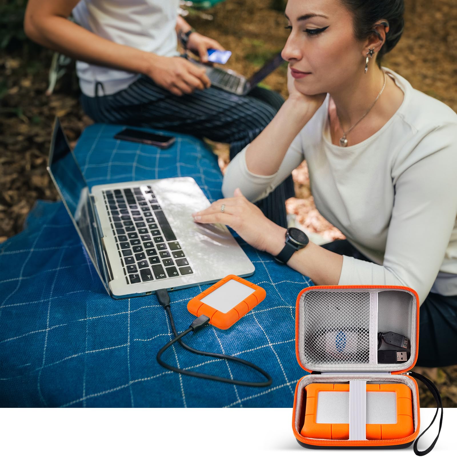 Casmilee Custodia per disco rigido LaCie Rugged/Rugged Mini 1TB/ 2TB/ 4TB/ 5TB Portable Hard Drive External HDD – Solo Borsa