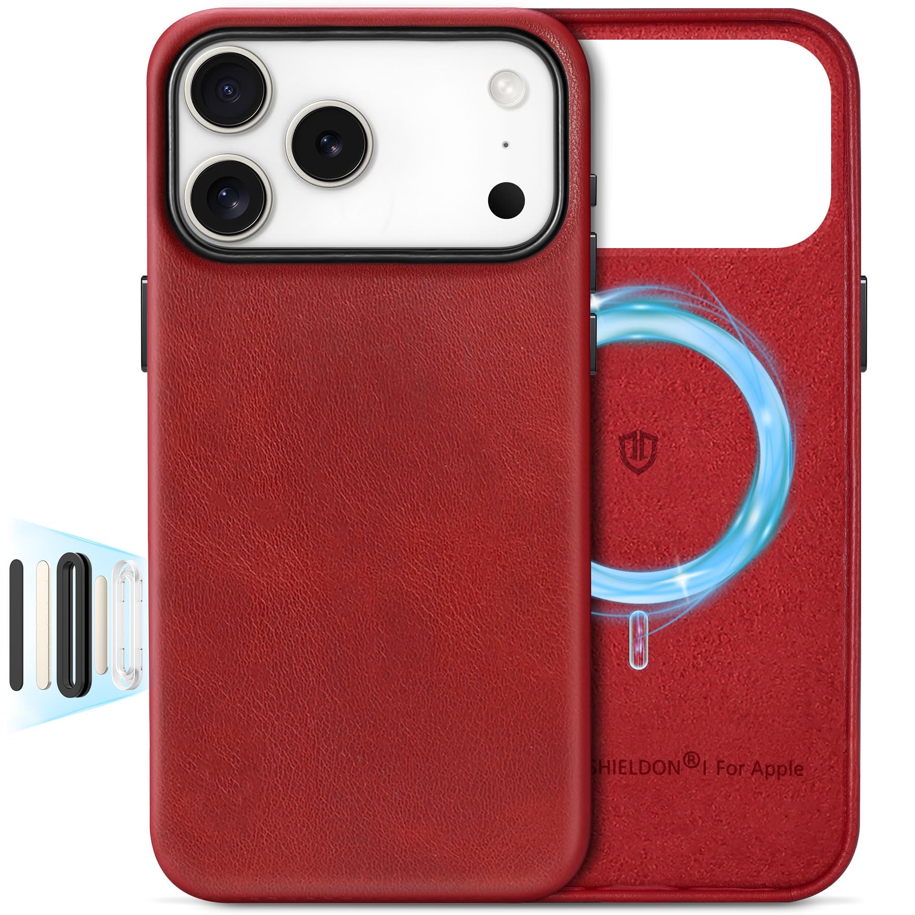 Amazon.com: SHIELDON Genuine Leather Case for iPhone 17 Pro Max