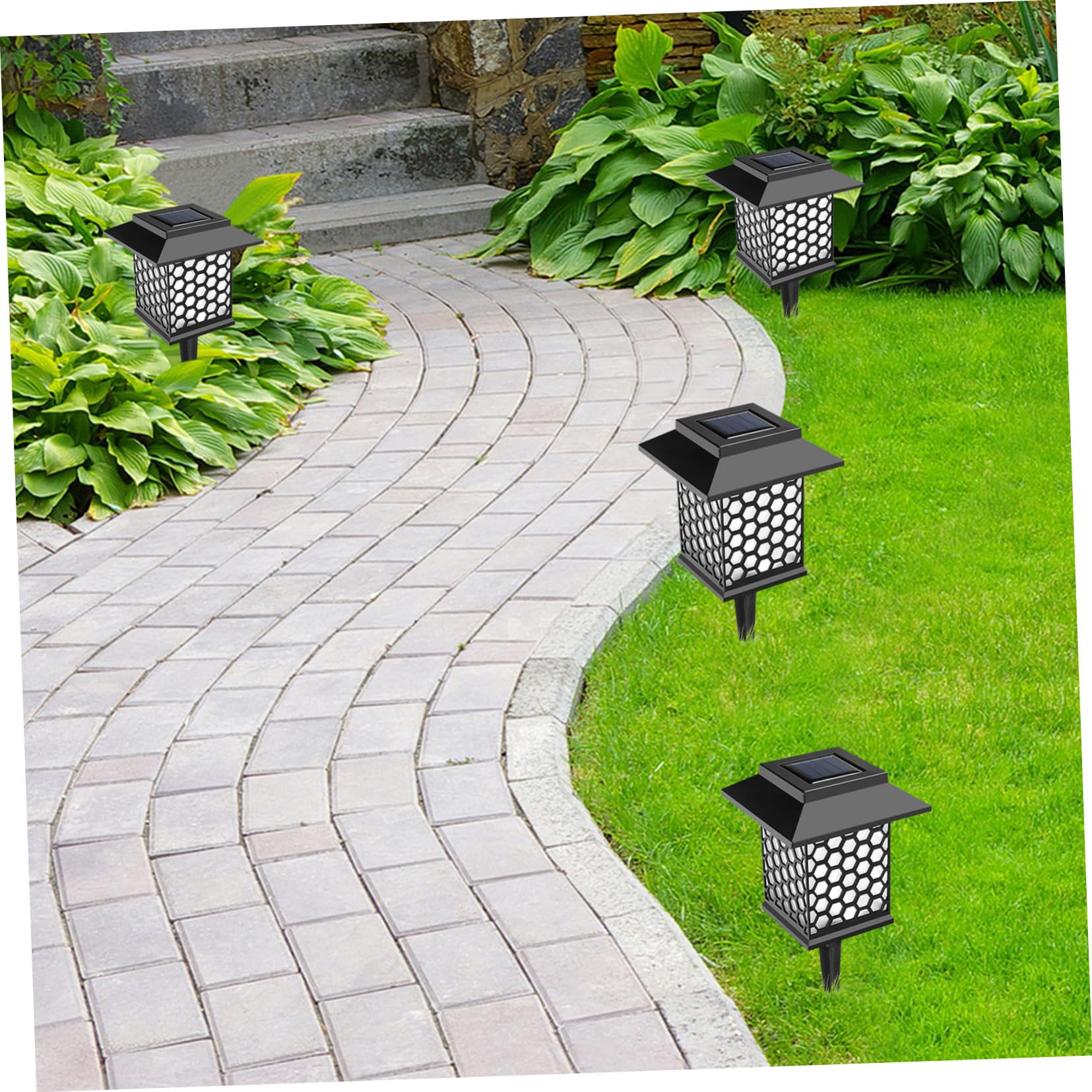 Veemoon Erdspieße Für Solar-Gartenleuchten – 10 Stück, Schwarz, Kunststoff, 14x140 Mm, Wetterfest