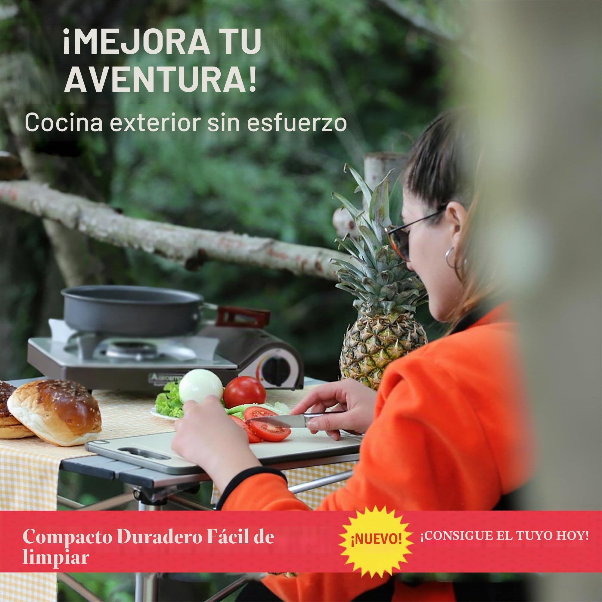 EVONOX Tablas de cortar de acero inoxidable para cocina, de doble cara, ligeras, aptas para lavavajillas, fáciles de limpiar, no tóxicas, bordes antideslizantes, tabla de cortar grande de paja de