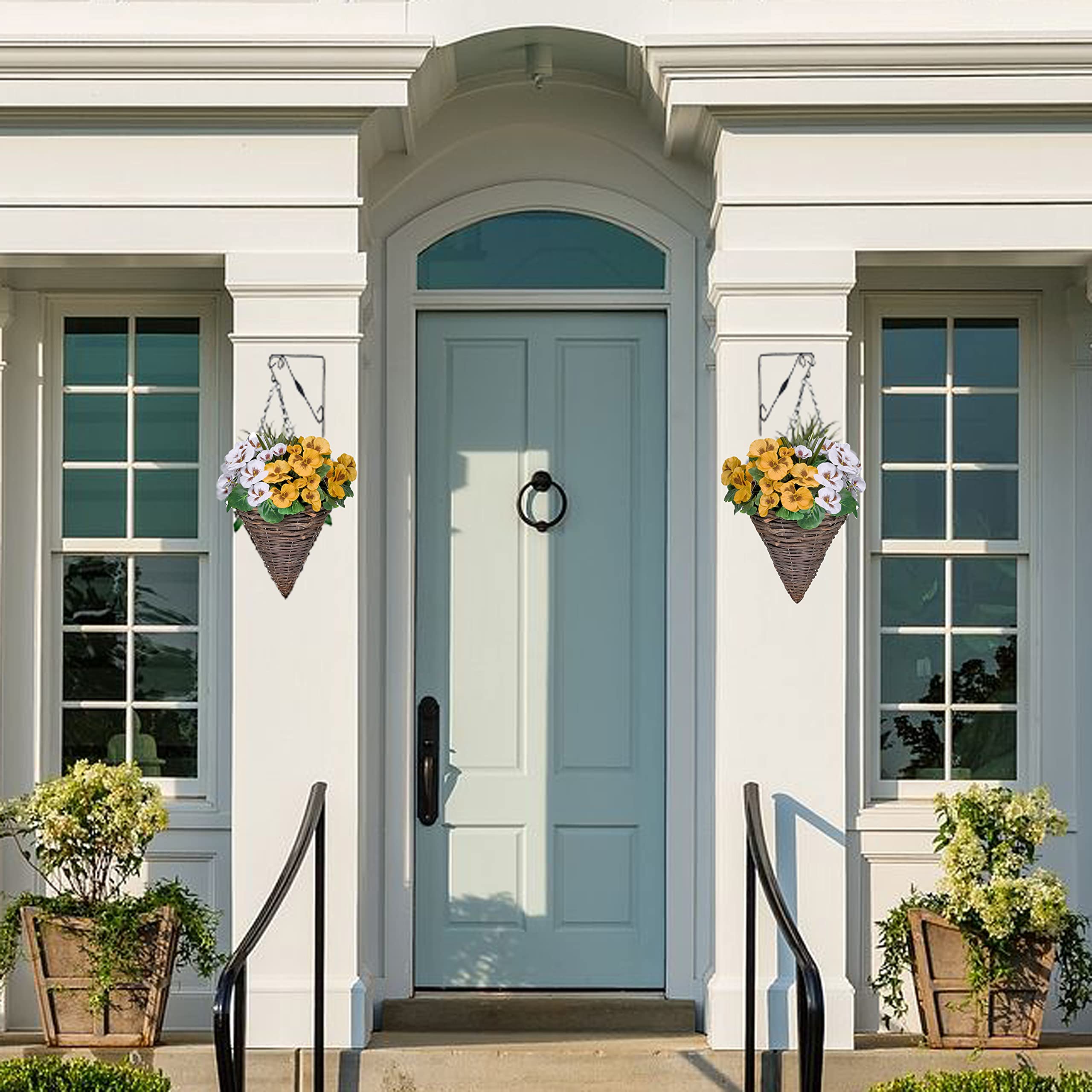 GreenBrokers 2 X Artificielle En Forme De Cône Paniers Suspendus