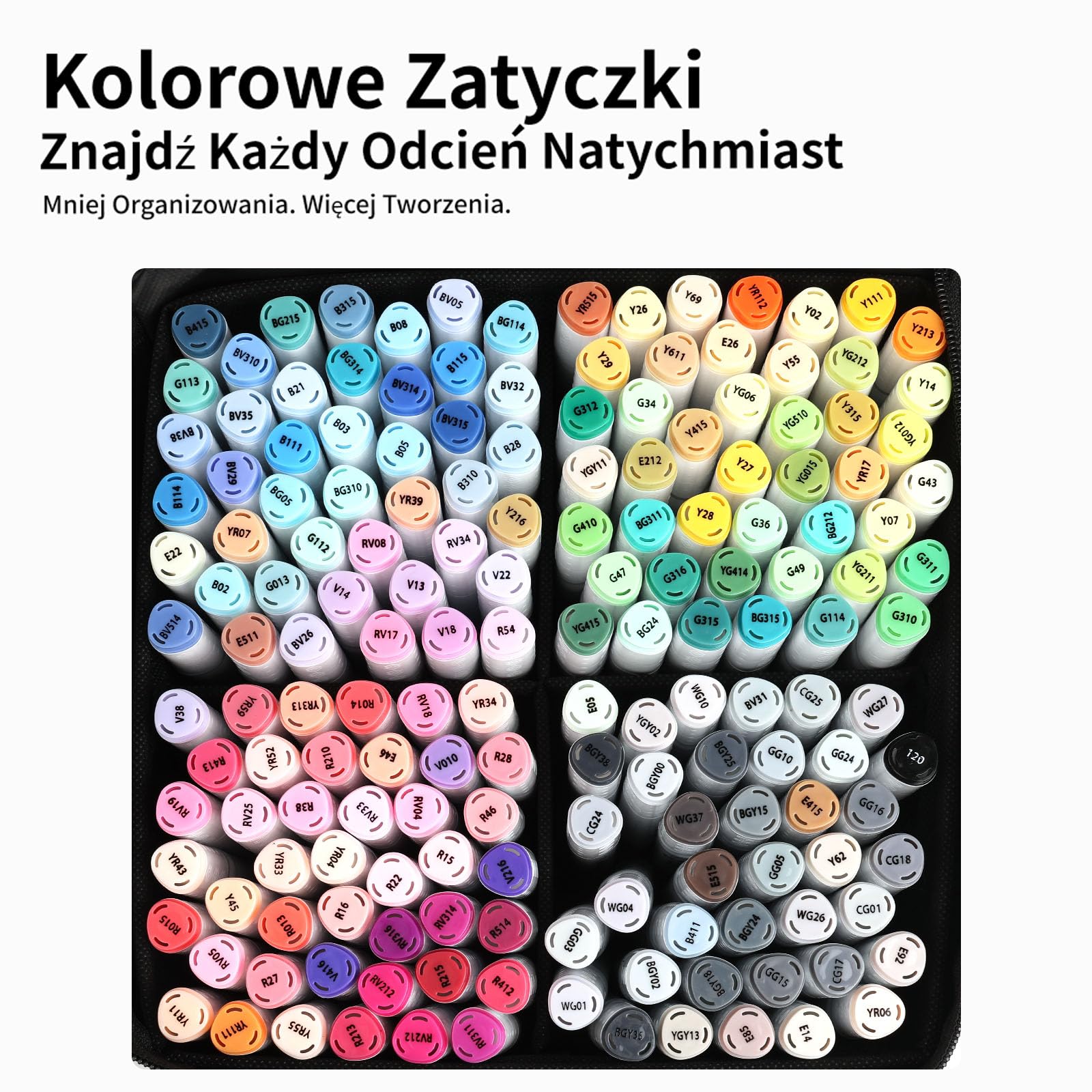 Markery Alkoholowe 168 Kolorów Pędzel i Dłuto do Rysowania | Szybkoschnący tusz, płynne blendowanie, wymienne końcówki i możliwość uzupełniania tuszu
