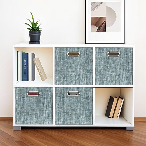 Miniatura 8 de Contenedores de almacenamiento plegables, cubos de almacenamiento, cestas para estanterías de gabinete, cajones de tela gruesa.