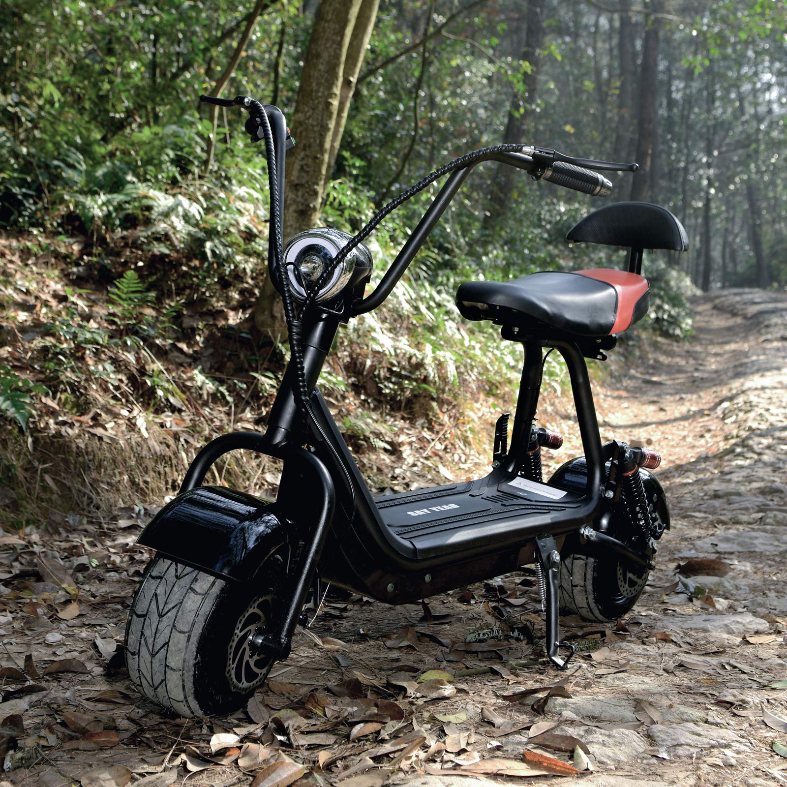 48V 500W Lithium Ion Battery Adult Electric Scooter with Seat and Off