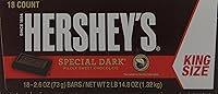Vista 7 de HERSHEY'S Barras de caramelo especiales de chocolate oscuro, tamaño King (paquete de 18)