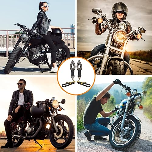 Miniatura 2 de FAVOMOTO Accesorios para Motocicletas Motocicletas Luces LED de Giro: 2 Uds. Indicadores de giro de la motocicleta Posición trasera Luz intermitente