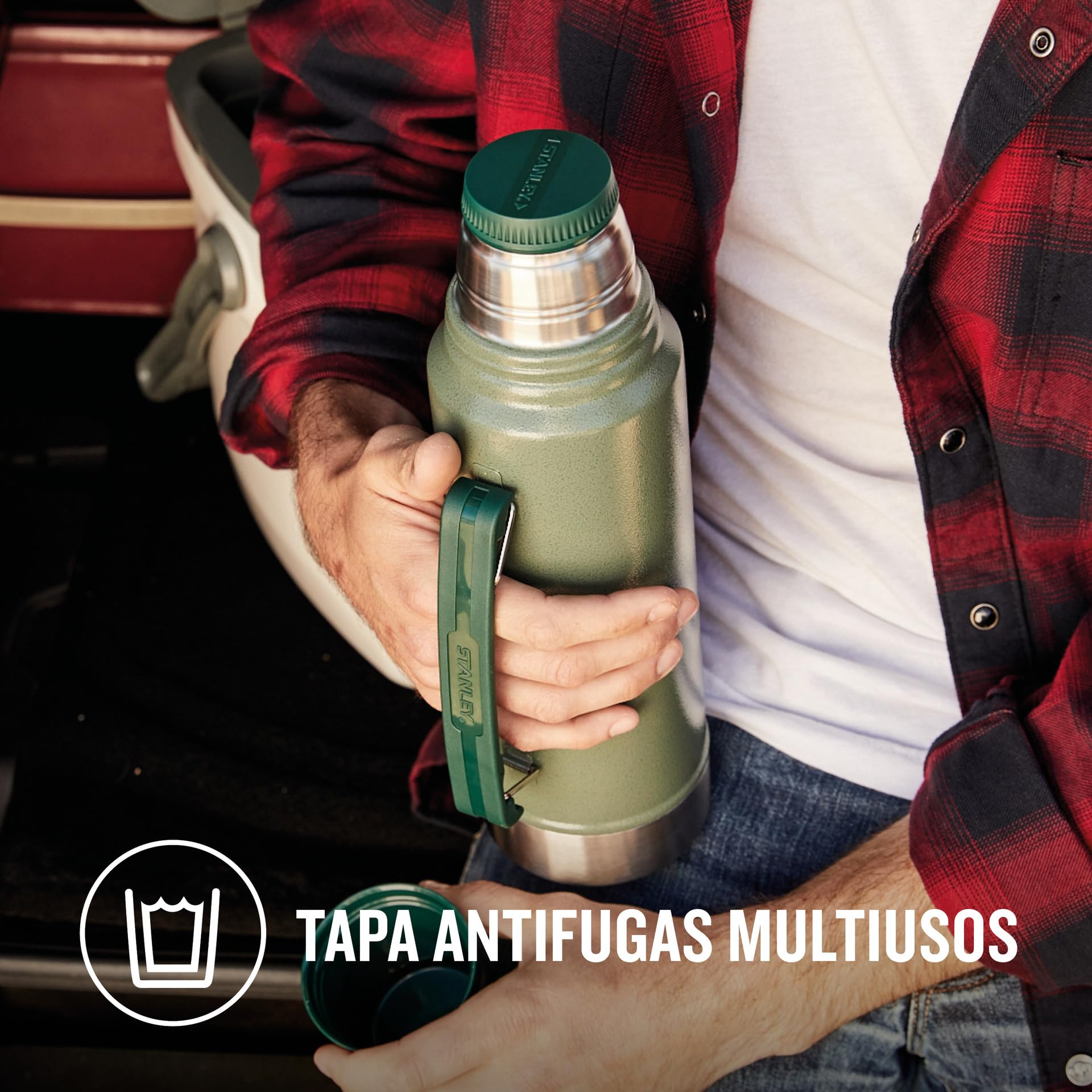 Stanley 1913 Classic Legendary Thermos 1L - Hammertone Green