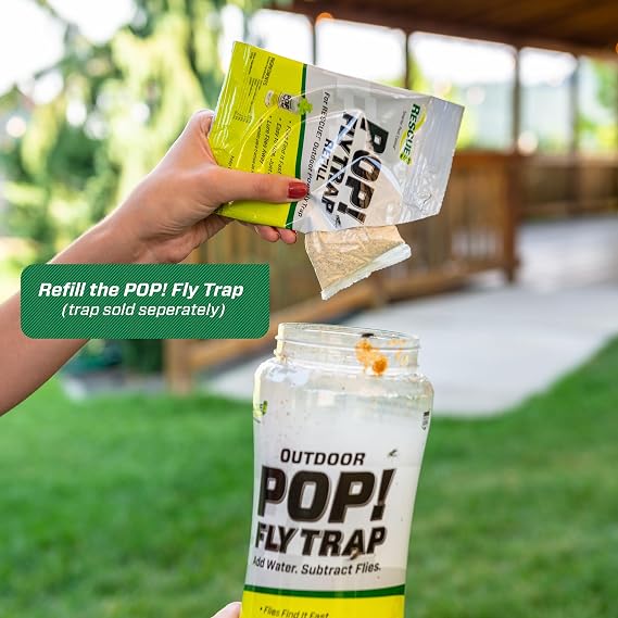 RESCUE! POP! Fly Trap Bait Refill Outdoor Use 2 Pack