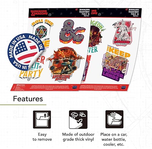 Miniatura 5 de Desert Cactus Calcomanía de Dungeons & Dragons – 8 calcomanías de D&D para botella de agua para laptop, álbum de recortes, decoración de vinilo,