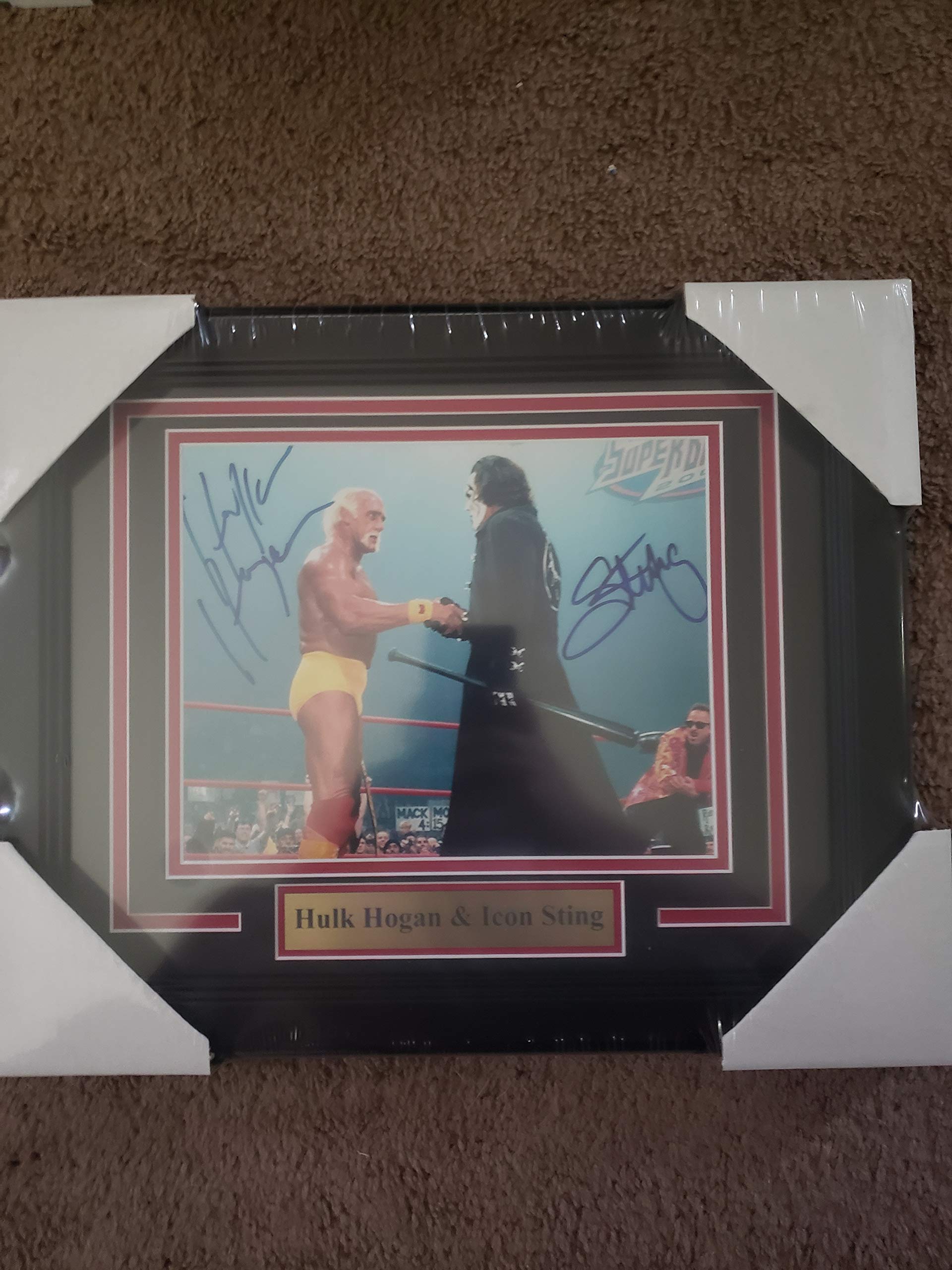 WWE WWF WCW TNA Hulk Hogan Sting 11x14 Matted Nameplate PHOTO AUTOGRAPH FRAMED