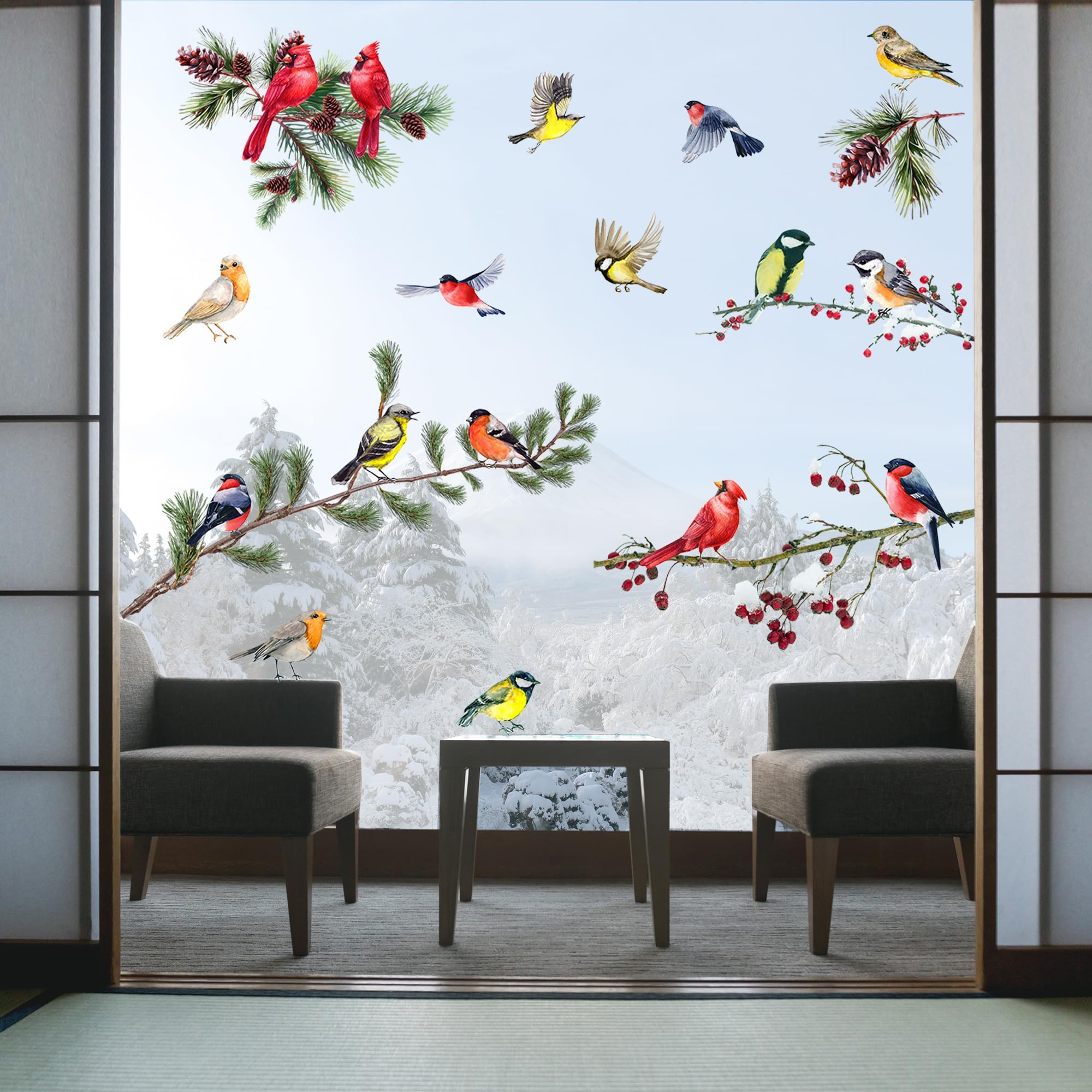 Autocollants De Fenêtre Flocons De Neige Double Face Pour Protéger Les Fenêtres Des Oiseaux, Décorations De Noël Bleues Pour Vitres | Leroy Merlin