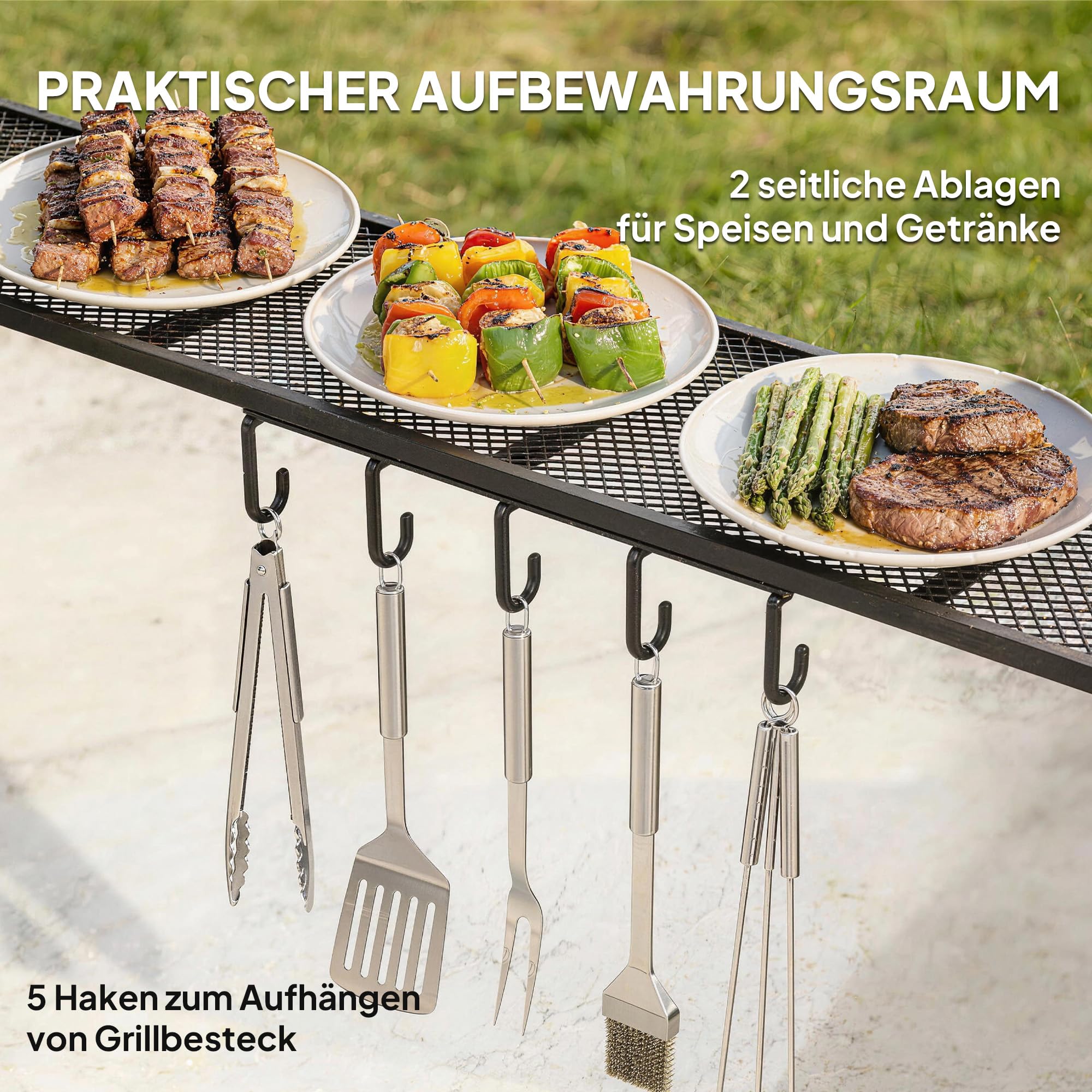 Outsunny Altana grill 2,4x1,5m Ognioodporna z łukowym dachem Ciemnoszara