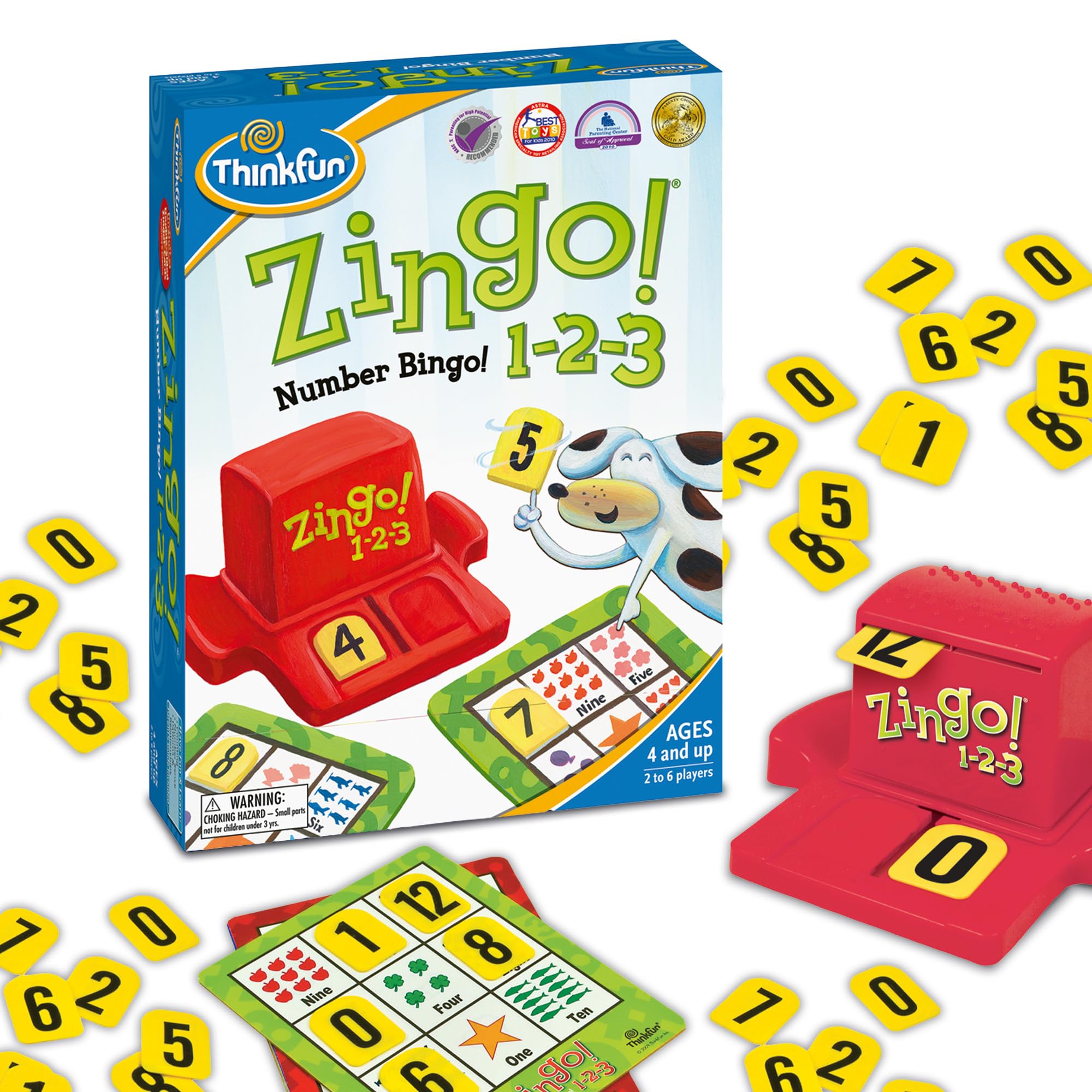 ThinkFun Zingo 1-2-3 Number Bingo Game for Age 4 and Up - Award Winner and Toy of The Year Nominee