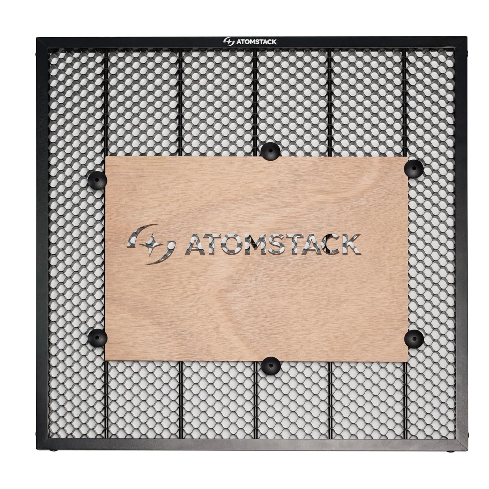 ATOMSTACK Laser Honeycomb stół roboczy 400 x 400 x 22 mm z klipsem do maszyny do grawerowania laserowego, ochrona biurka, podkładka ochronna na stół o strukturze plastra miodu, kompatybilny z