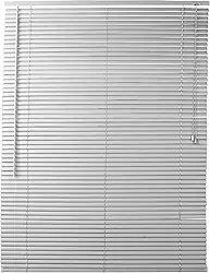 Atlas - Persiana Horizontal de PVC e Lâmina de 25mm, Tamanho 100 x 130 cm, Cor Cinza