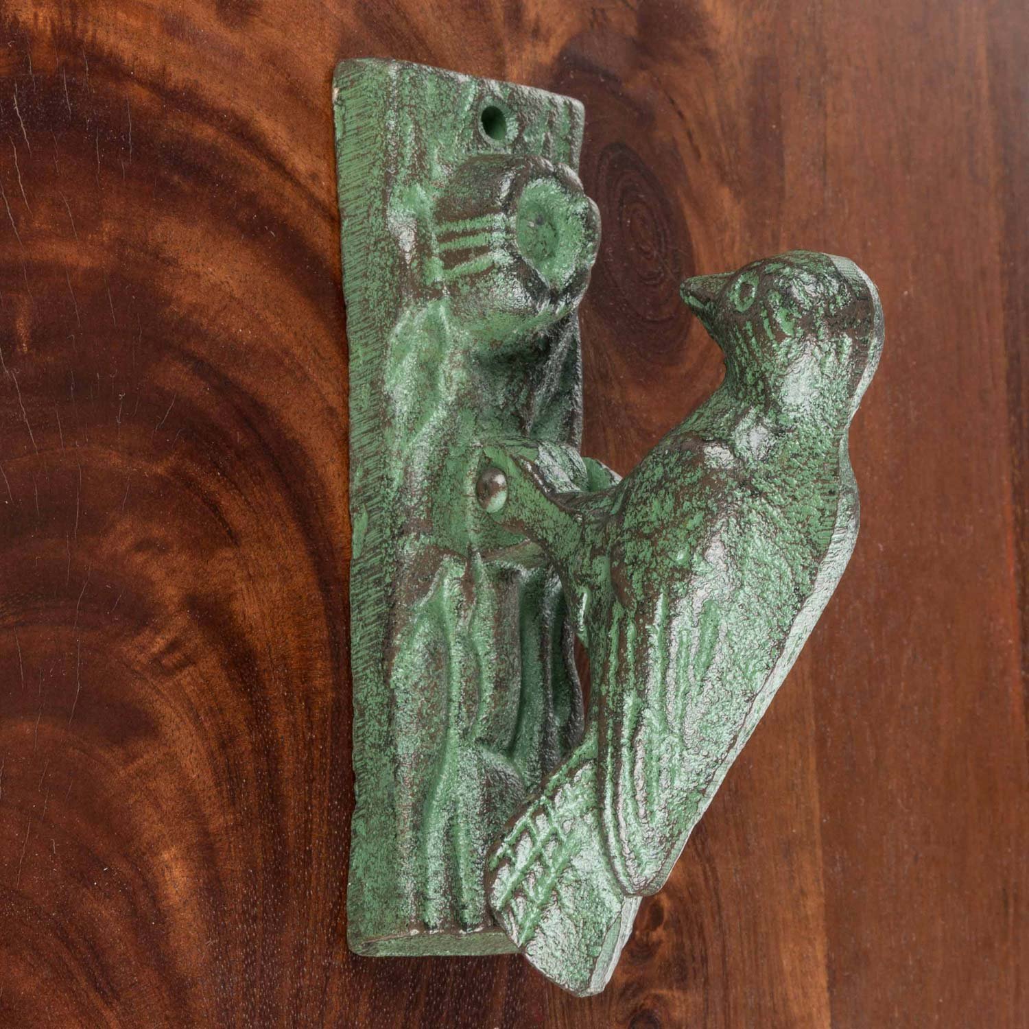 HOMESCAPES - Heurtoir de Porte Vert Style Ancien – modèle Pivert
