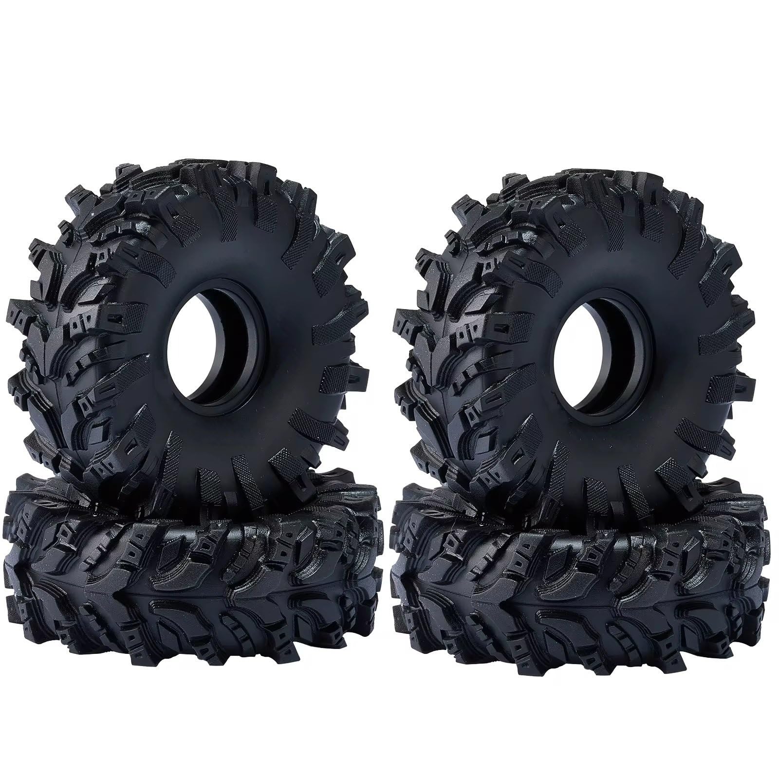 Neumáticos Coche RC para Axial para SCX24 para FMS para FCX24 para TRX4M 1/18 1/24 RC Crawler Upgrade 1.0 Neumáticos para Barro 74 * 27mm para Neumáticos Pegajosos Suaves Súper Grandes para Pantano