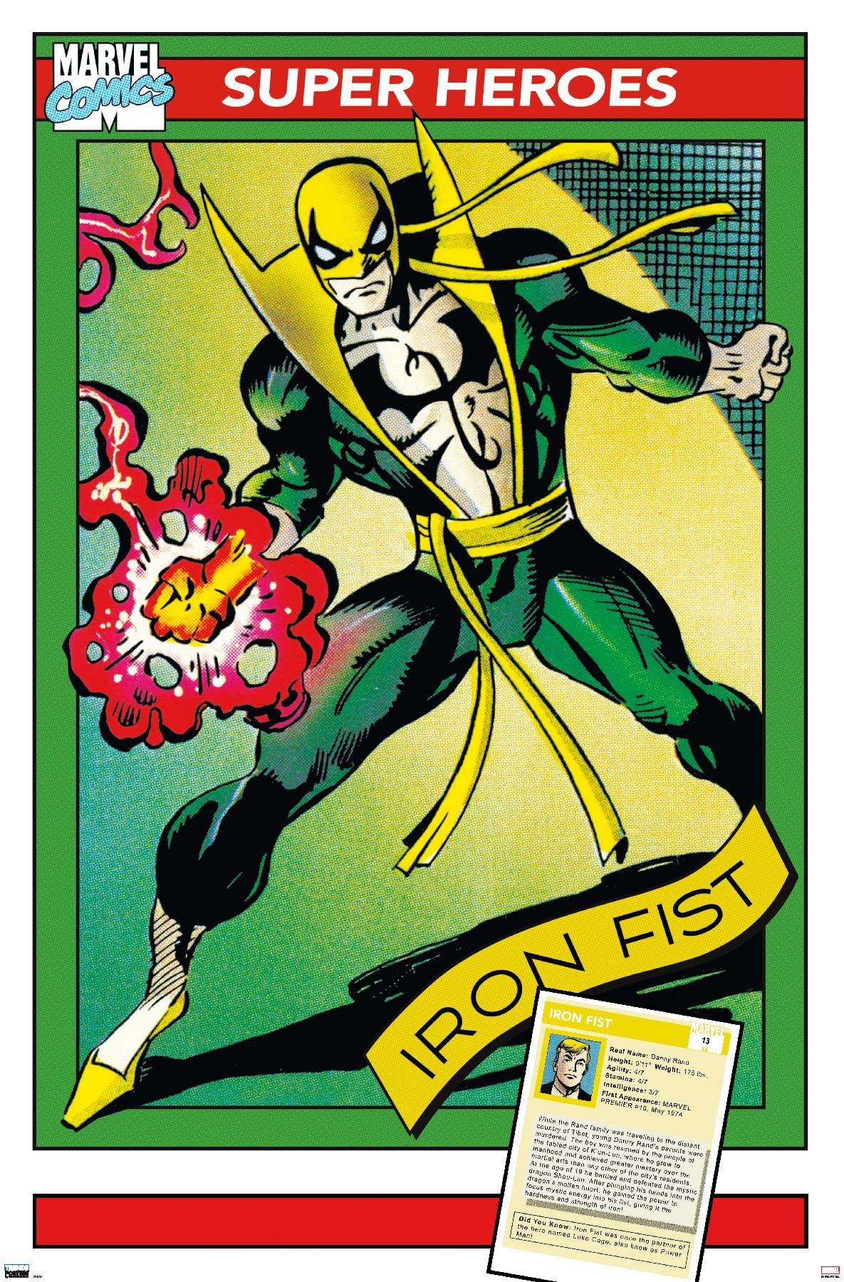 IRON FIST アートポスターSET！！ Amazon.com: Trends International Marvel Trading Cards - Iron