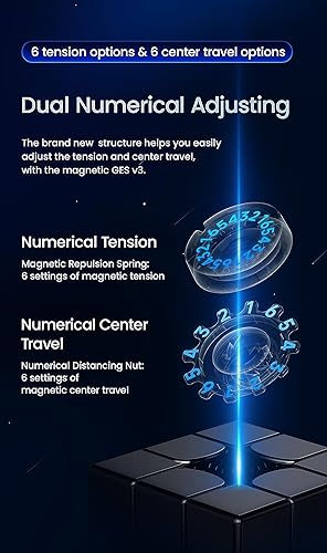 Miniatura 6 de CuberShop GAN 14 MagLev Frosted, Ultimate GAN 14 Pro M 2023 - Cubo magnético de velocidad de 3 x 3 sin calcomanías, cubo mágico de 2.205 in, cubo