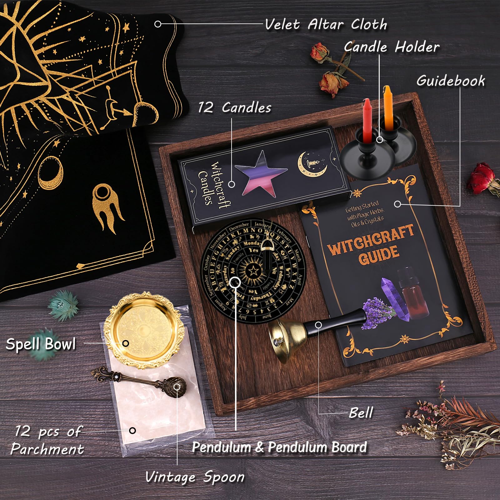 Amazon.co.jp: Cikuco 魔術用品キット 魔女の呪文用 63個 魔女のもの