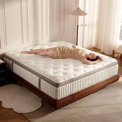 Queen Size Mattress, 14 inch Queen Cool Memory Foam Mattresses for Pressure Relief, Medium Firm Hybrid Mattress in a Box, CertiPUR-US Certified