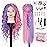 Mannequin Head with 60% Real Human Hair, Beauty star 26 Cosmetology Manikin Head, Doll Head for Hair Styling to Practice on, Hairdressing Training Braiding Heads with Clamp Stand Holder Kit