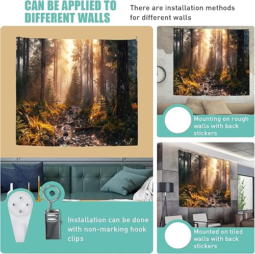 Miniatura 5 de LAIMAILER Tapiz de plantas naturales tapiz divertido de mariposa bohemio tapiz de fase lunar tapiz de flores de mandala para dormitorio decoración