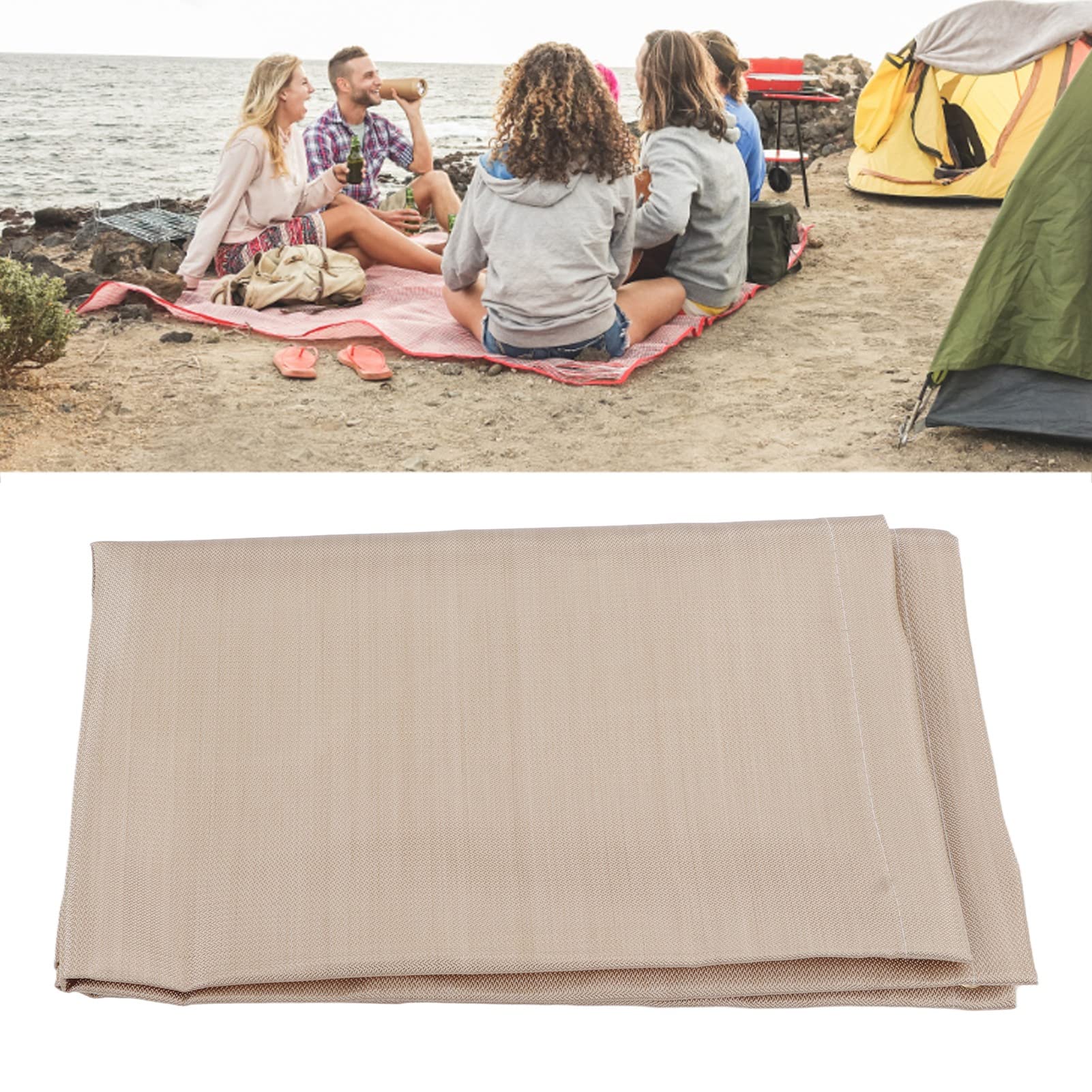Mata Ognioodporna, Mata Przeciwpożarowa z Włókna Szklanego, Odporne na Wysokie Temperatury Podkładki do Grilla na Zewnątrz Ognisko Grill Camping Piknik(46x44cm/18.11x17.32in)