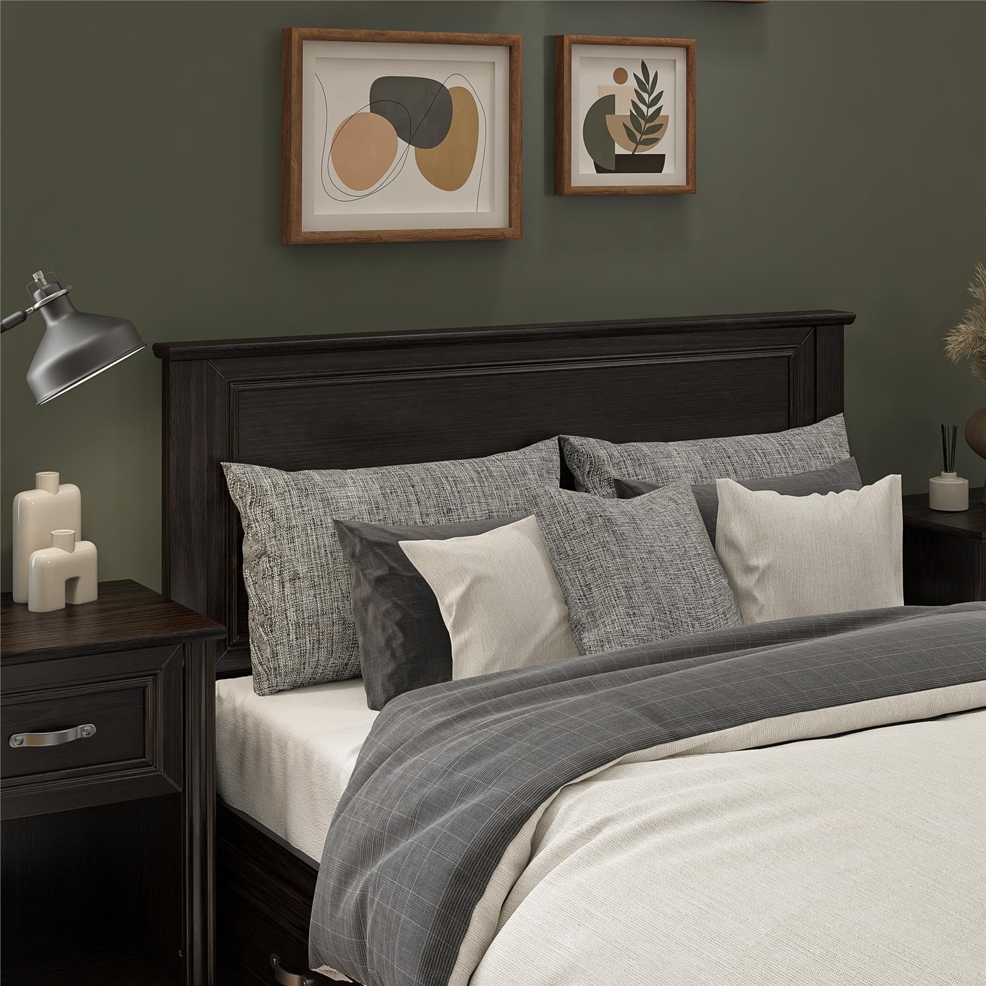 Ameriwood Home Hillview Full Headboard, Espresso ( Headboard ONLY)